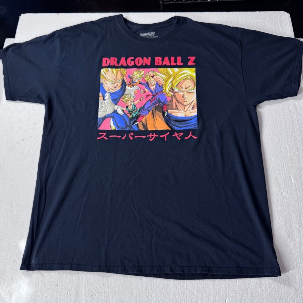 Dragon Ball Z Super Saiyan Graphic T-Shirt Mens XL Black Goku Vegeta Anime Tee